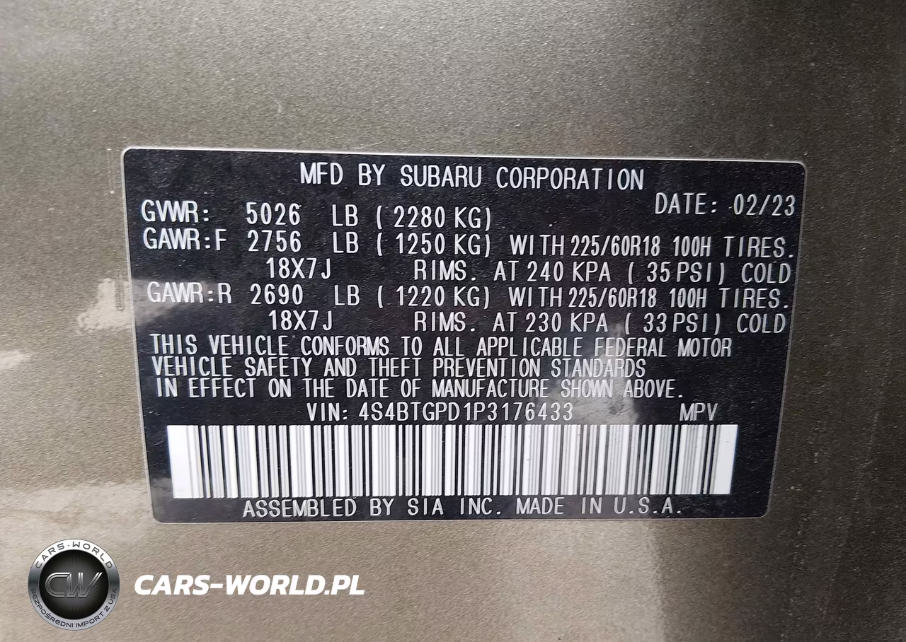 2023 Subaru Outback Touring Xt VIN:4S4BTGPD1P3176433 - 9