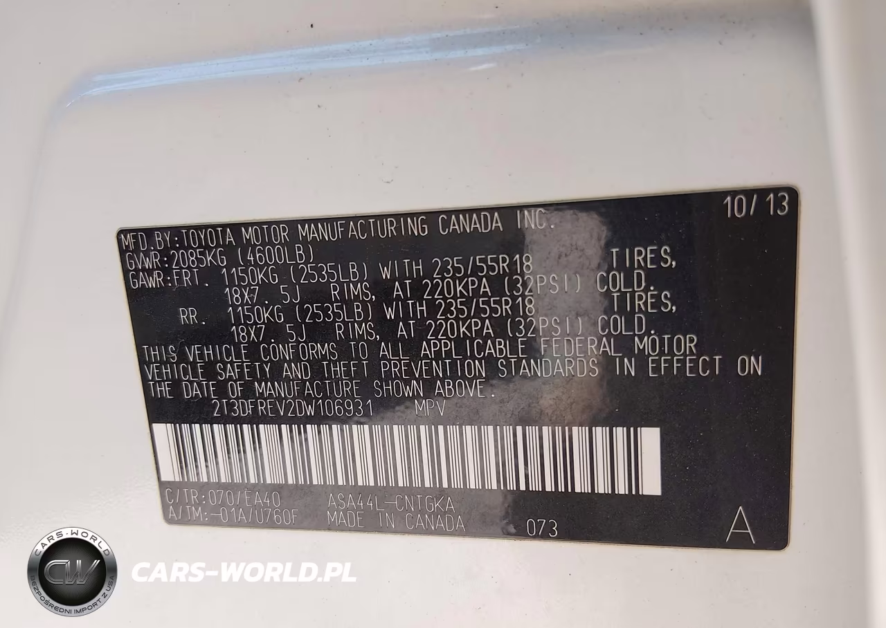 2013 Toyota Rav4 Limited VIN:2T3DFREV2DW106931 - 9