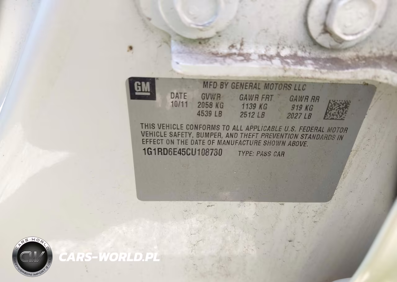 2012 Chevrolet Volt VIN:1G1RD6E45CU108730 - 9