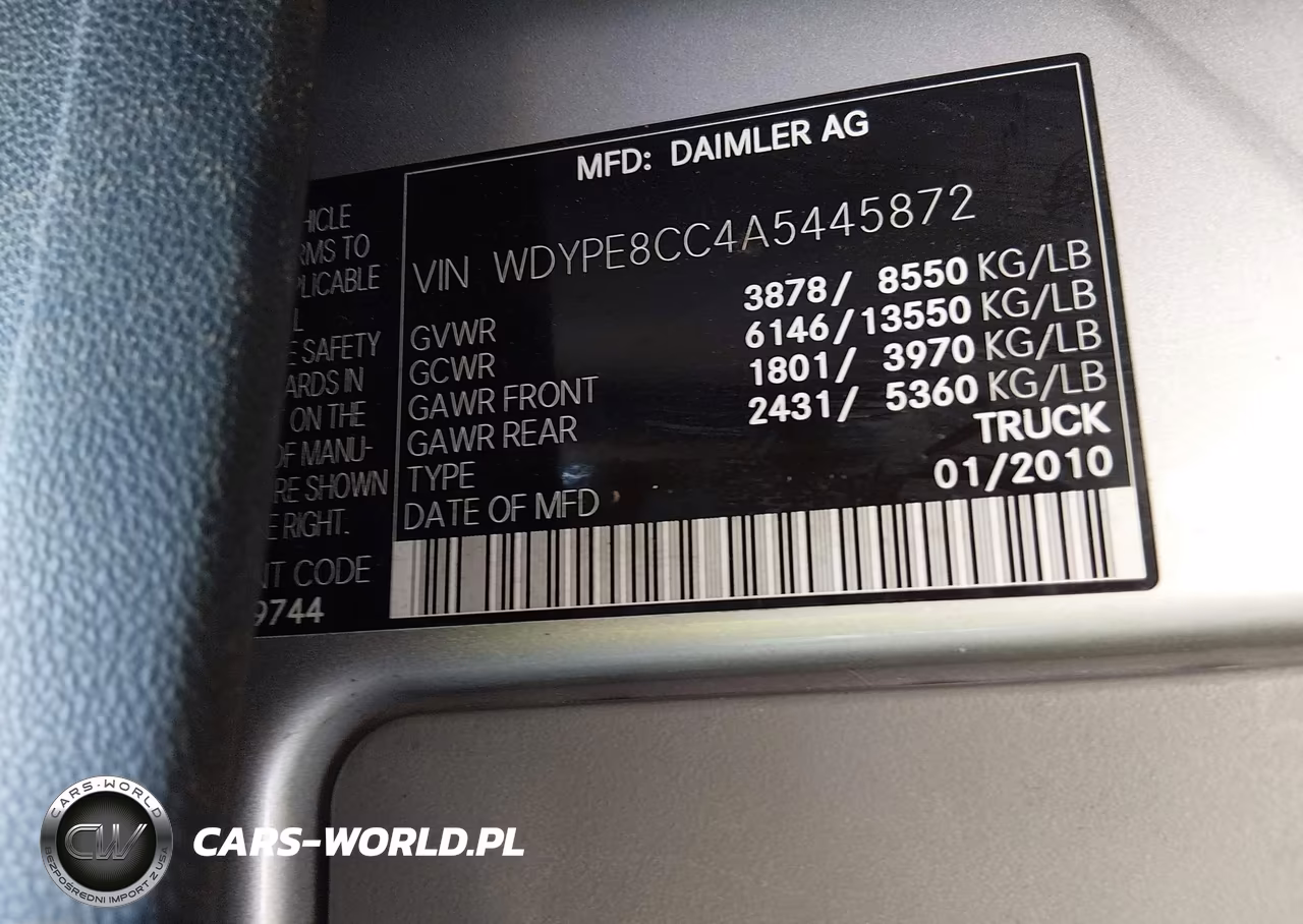 2010 Freightliner Sprinter 2500 VIN:WDYPE8CC4A5445872 - 9