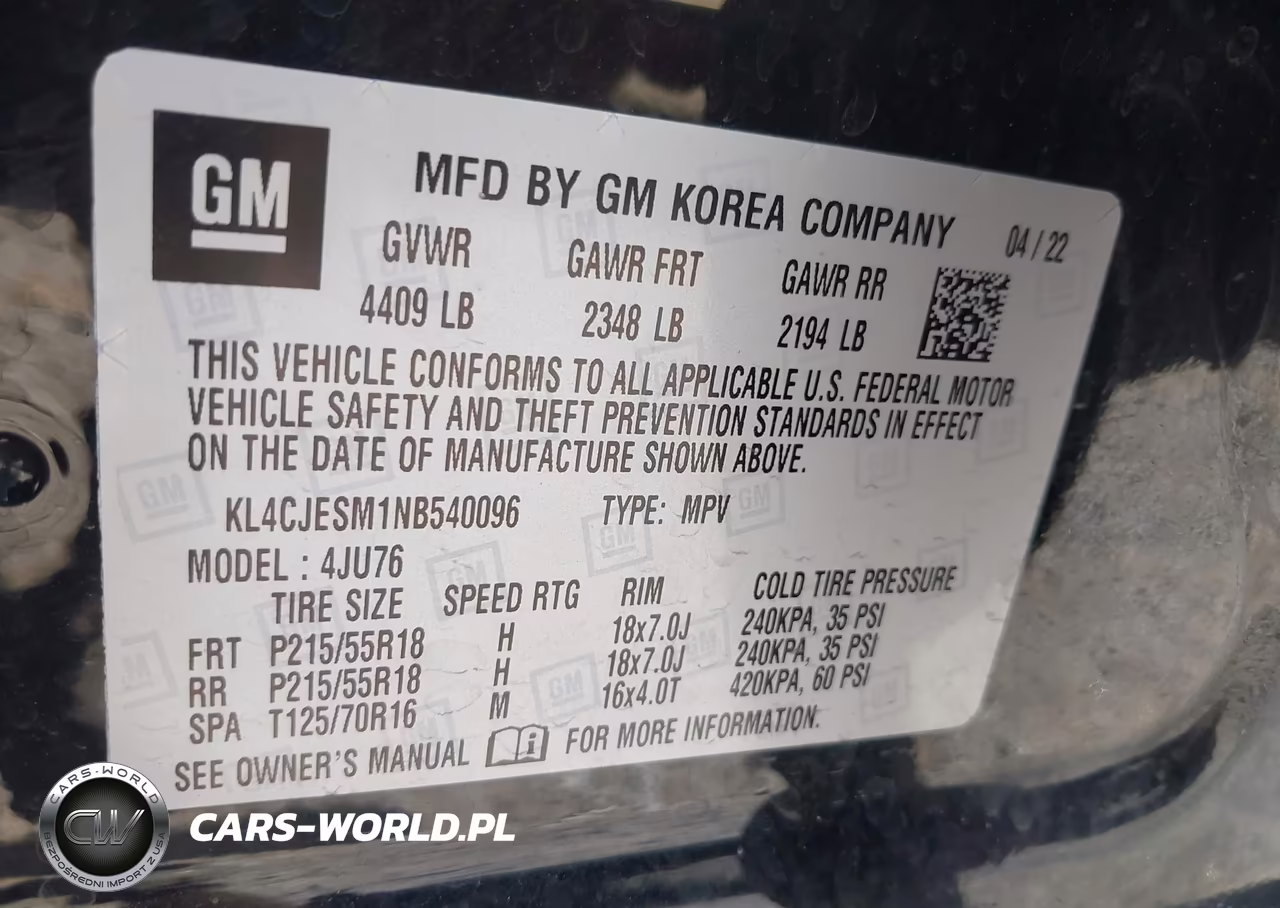 2022 Buick Encore Awd Preferred VIN:KL4CJESM1NB540096 - 9