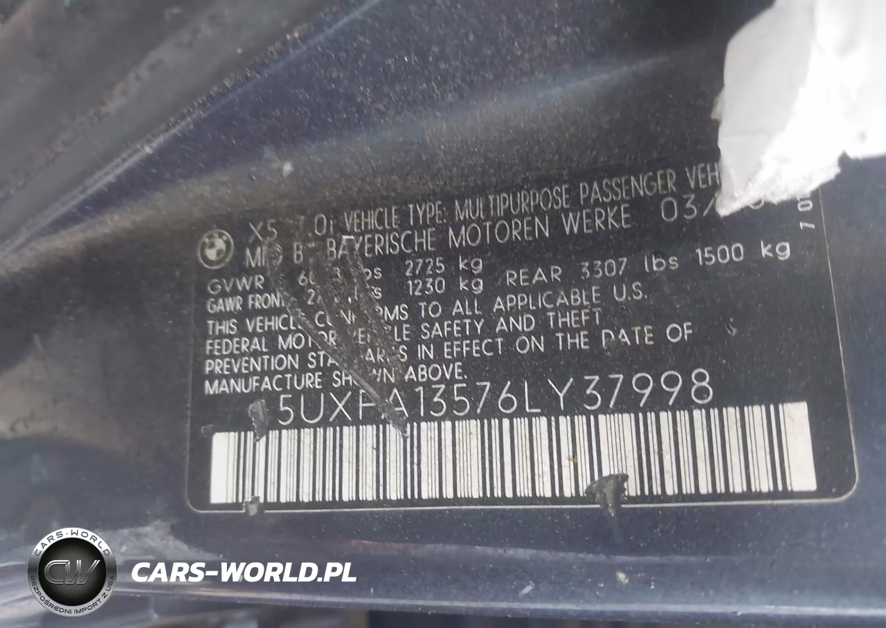 2006 BMW X5 3.0I VIN:5UXFA13576LY37998 - 9