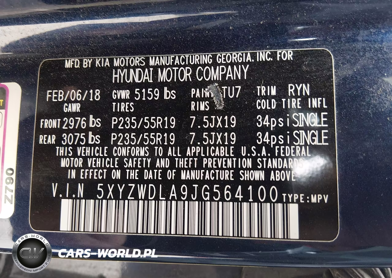 2018 Hyundai Santa Fe Sport 2.0T Ultimate VIN:5XYZWDLA9JG564100 - 9