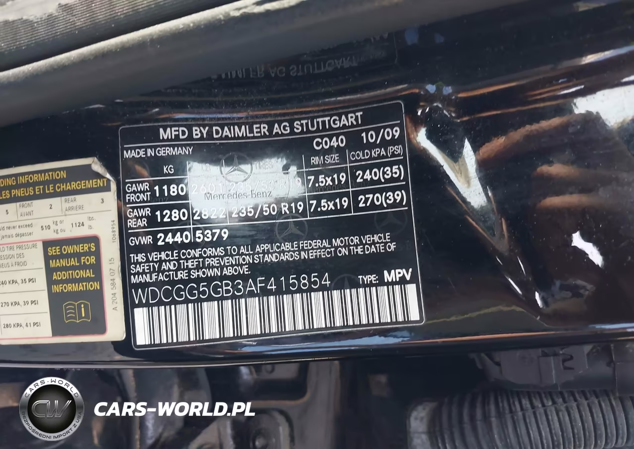 2010 Mercedes-Benz Glk 350 VIN:WDCGG5GB3AF415854 - 9
