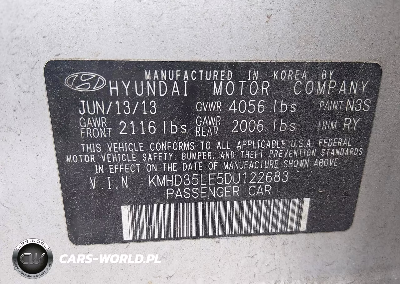 2013 Hyundai Elantra Gt VIN:KMHD35LE5DU122683 - 9