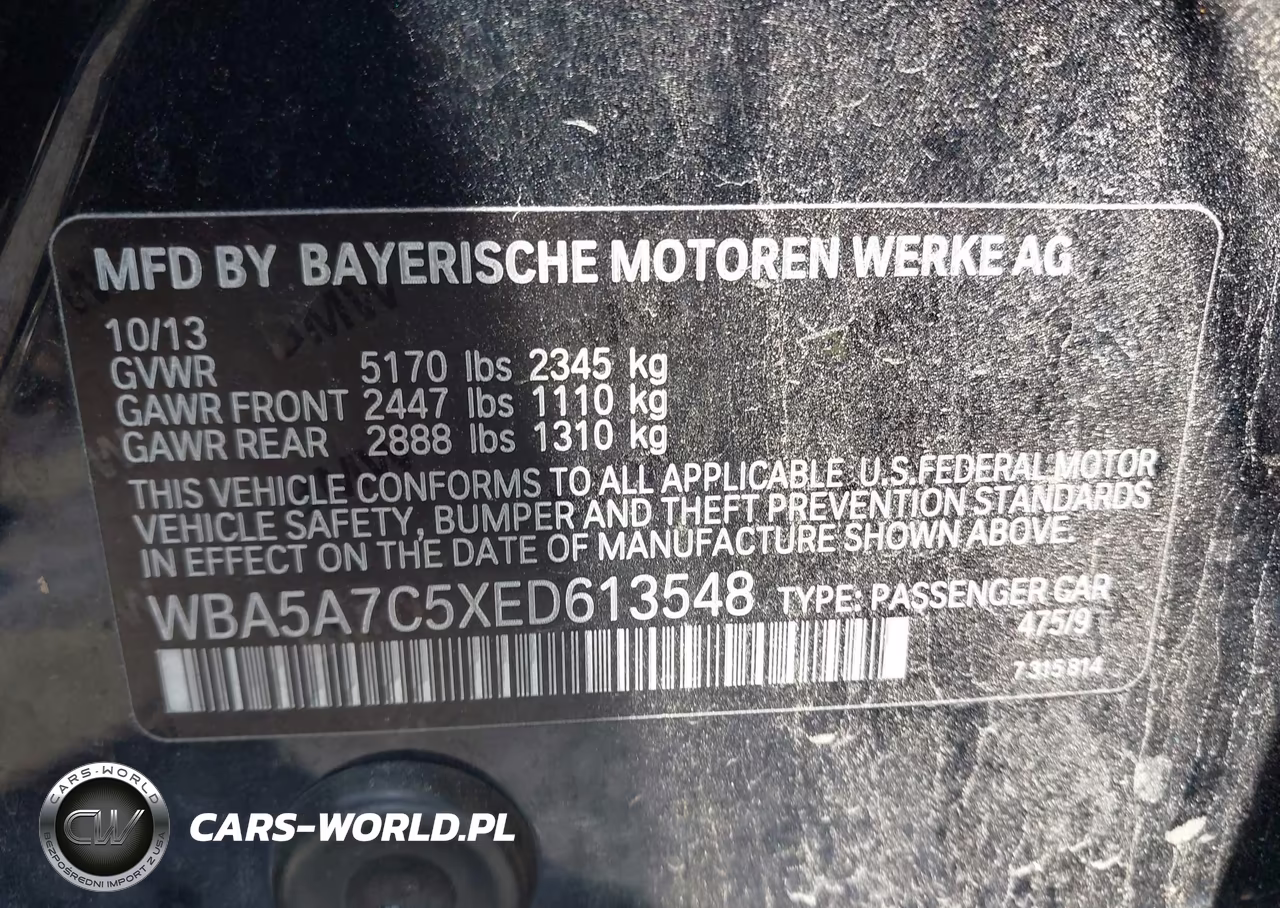 2014 BMW 528I xDrive VIN:WBA5A7C5XED613548 - 9