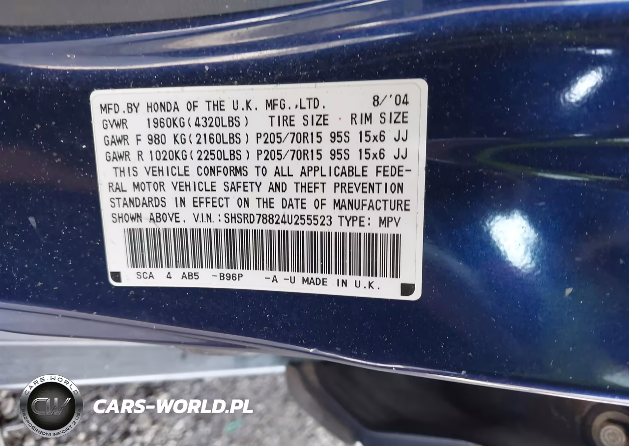2004 Honda Cr-V Ex VIN:SHSRD78824U255523 - 9