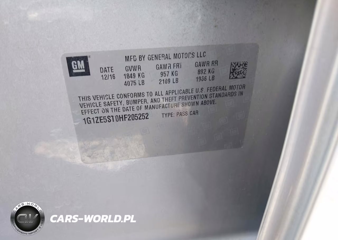 2017 Chevrolet Malibu 1Lt VIN:1G1ZE5ST0HF205252 - 9