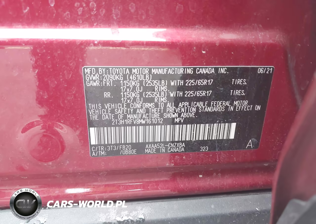 2021 Toyota Rav4 Le VIN:2T3H1RFV8MW161012 - 9