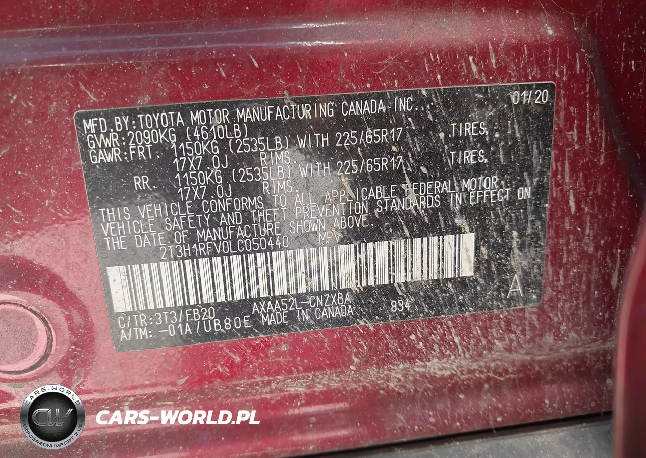 2020 Toyota Rav4 Le VIN:2T3H1RFV0LC050440 - 9