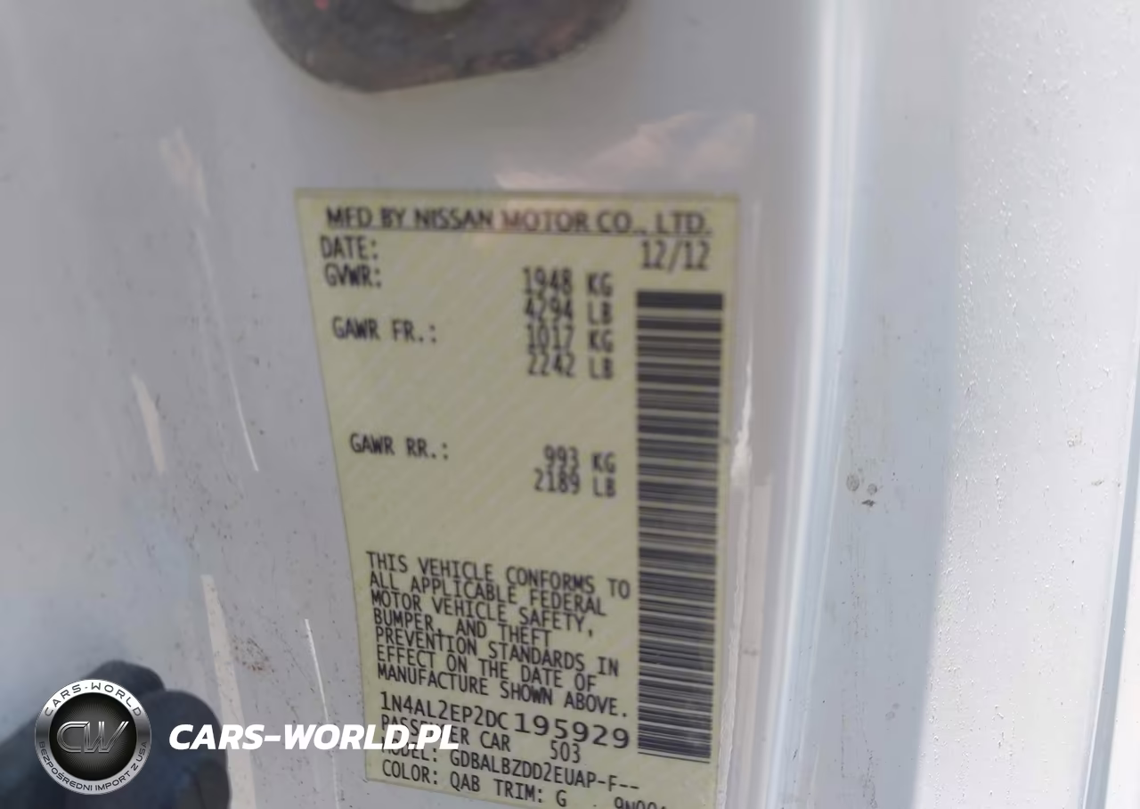 2013 Nissan Altima 2.5 S VIN:1N4AL2EP2DC195929 - 9