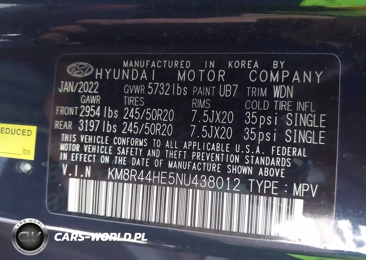 2022 Hyundai Palisade Sel VIN:KM8R44HE5NU438012 - 9