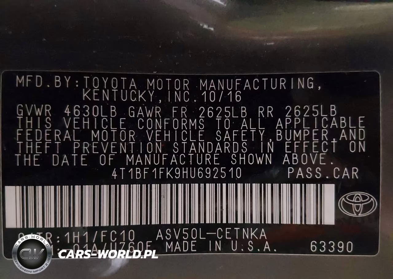 2017 Toyota Camry Le VIN:4T1BF1FK9HU692510 - 9