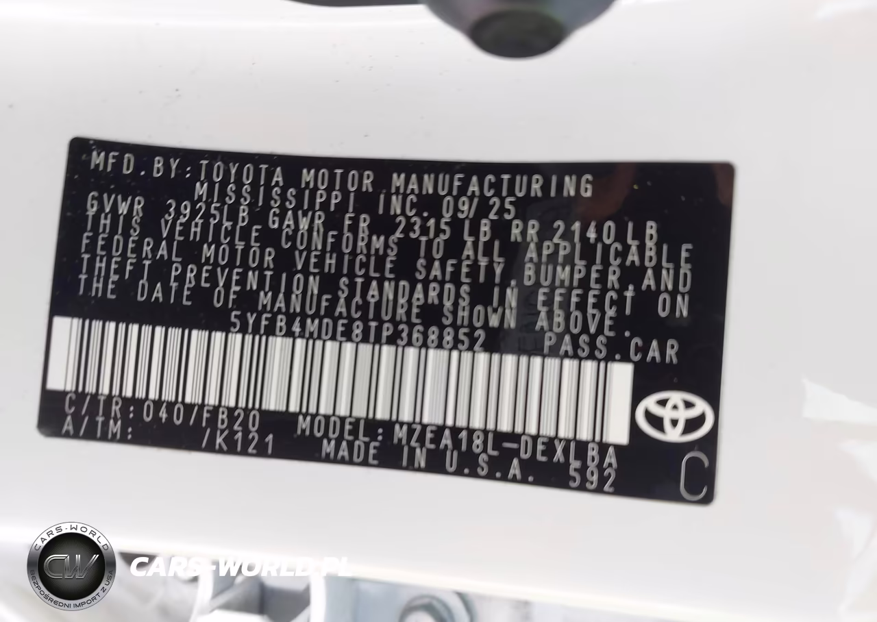 2026 Toyota Corolla Le VIN:5YFB4MDE8TP368852 - 9