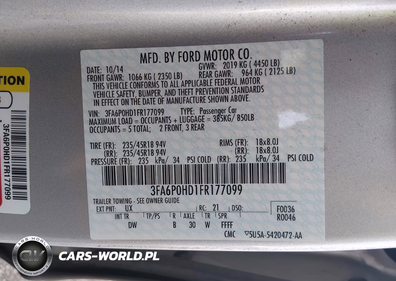 2015 Ford Fusion Se VIN:3FA6P0HD1FR177099 - 9
