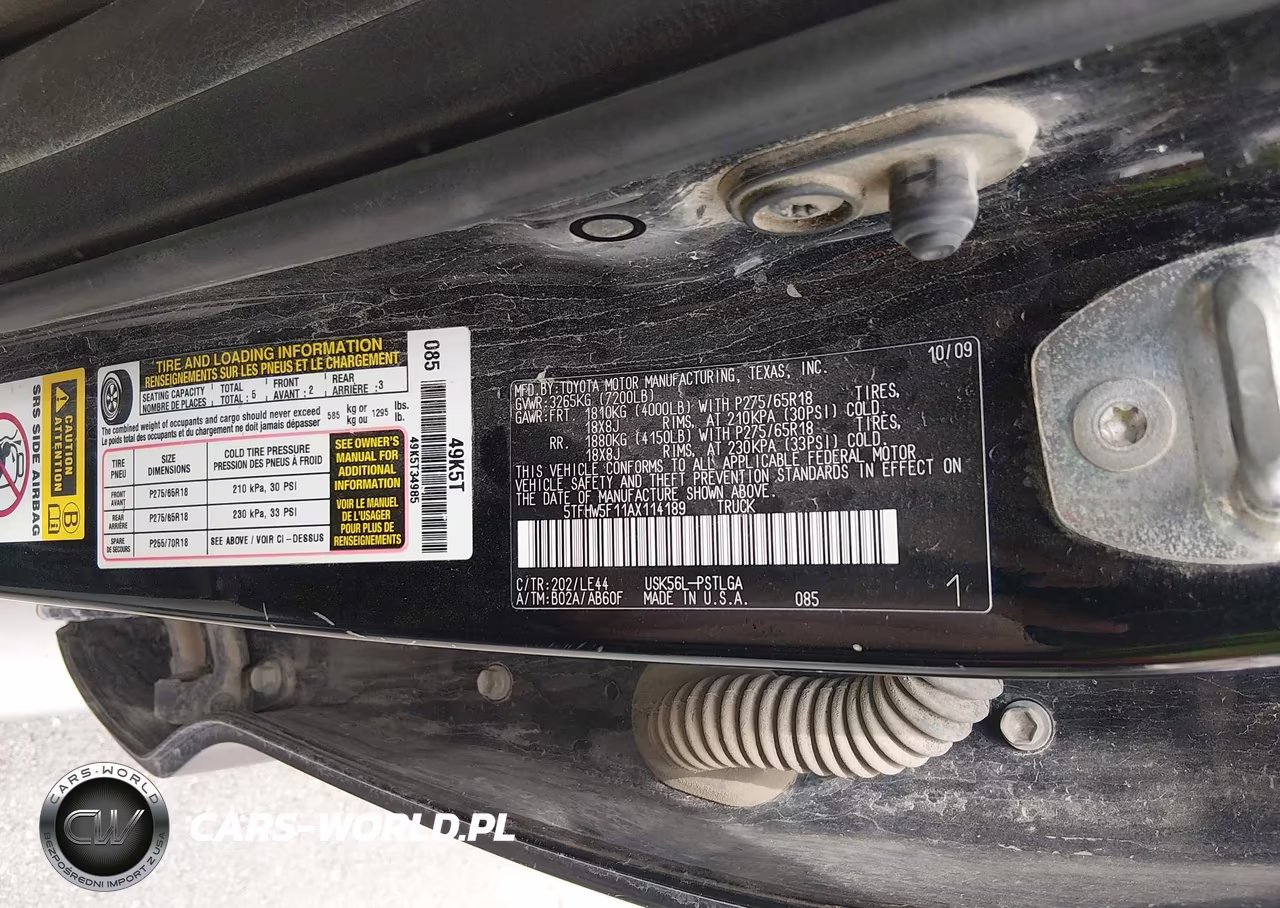 2010 Toyota Tundra Limited 5.7L V8 VIN:5TFHW5F11AX114189 - 9