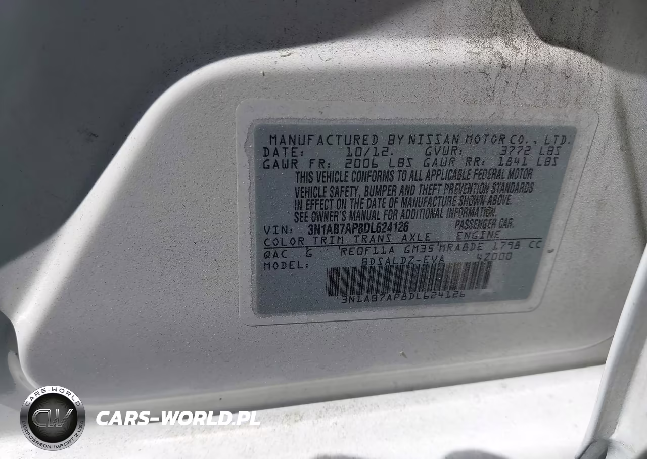 2013 Nissan Sentra Sv VIN:3N1AB7AP8DL624126 - 9