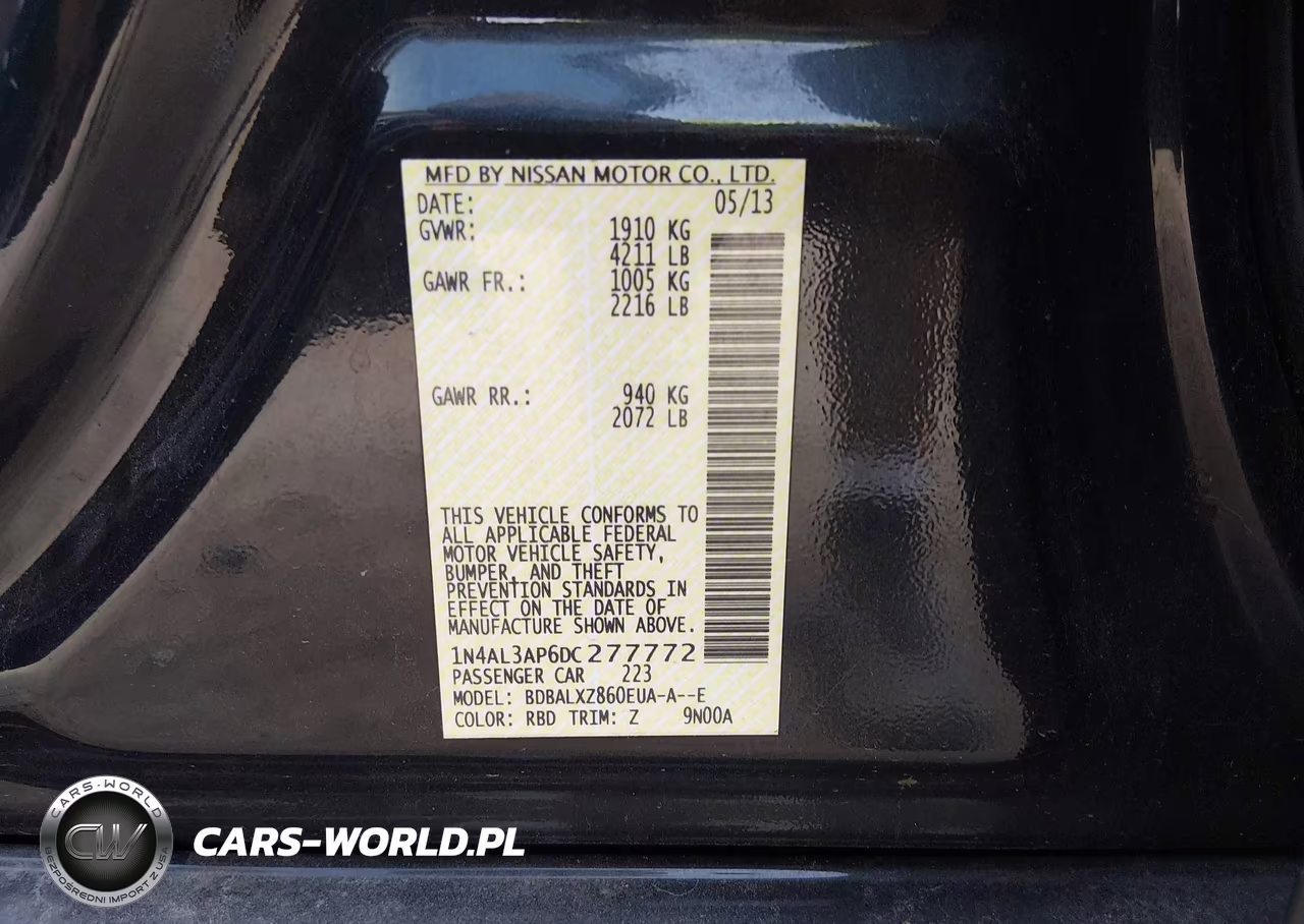 2013 Nissan Altima 2.5 Sl VIN:1N4AL3AP6DC277772 - 9