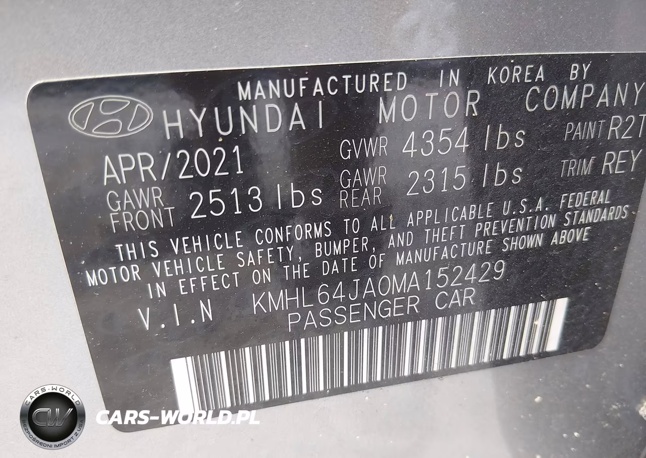 2021 Hyundai Sonata Sel VIN:KMHL64JA0MA152429 - 9