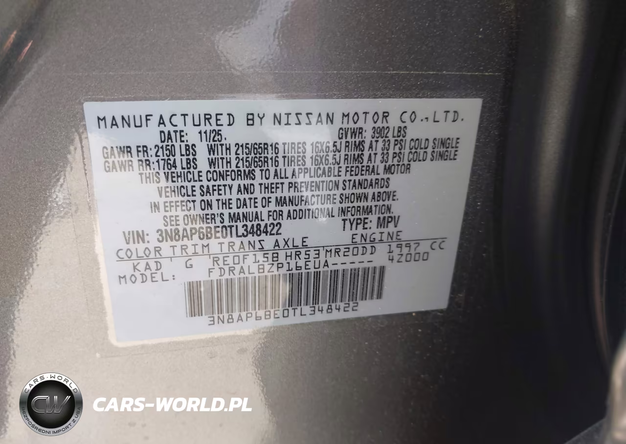 2026 Nissan Kicks S VIN:3N8AP6BE0TL348422 - 9