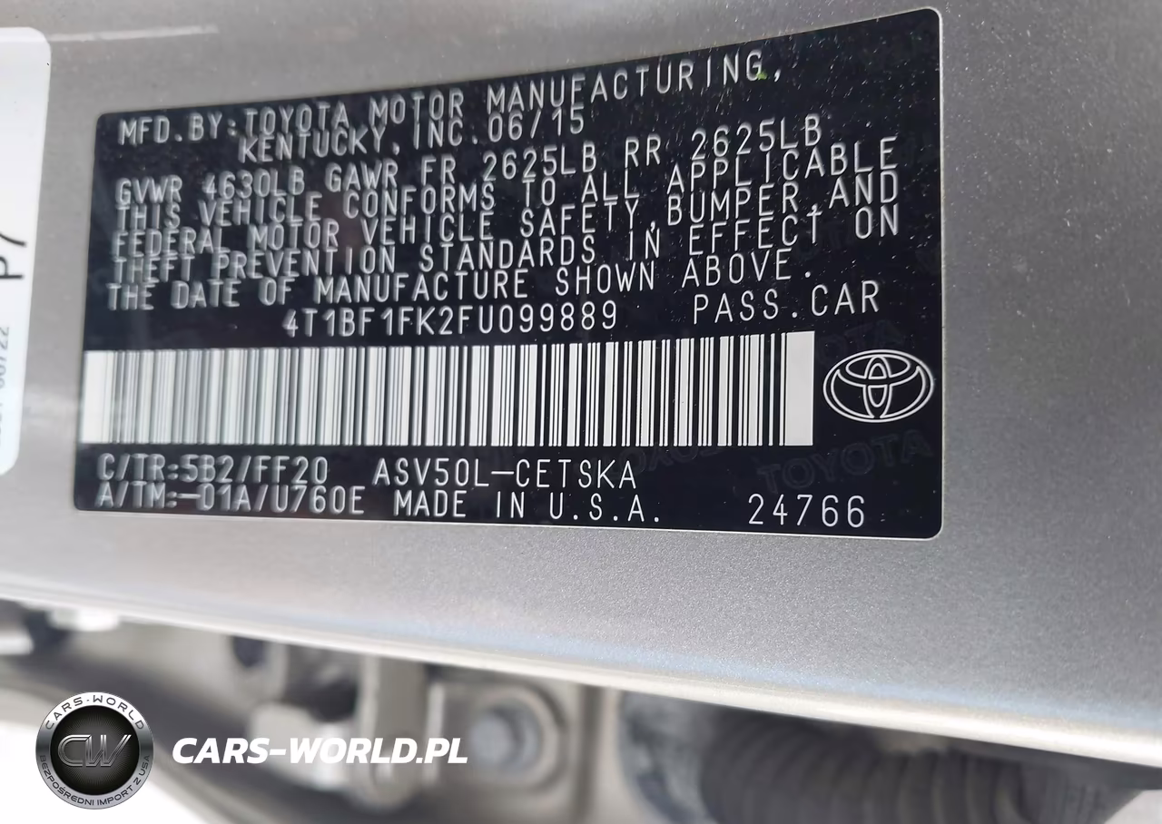 2015 Toyota Camry Se VIN:4T1BF1FK2FU099889 - 9