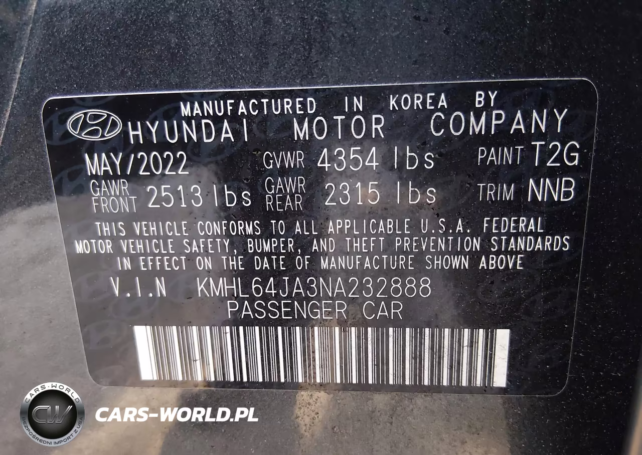 2022 Hyundai Sonata Sel VIN:KMHL64JA3NA232888 - 9