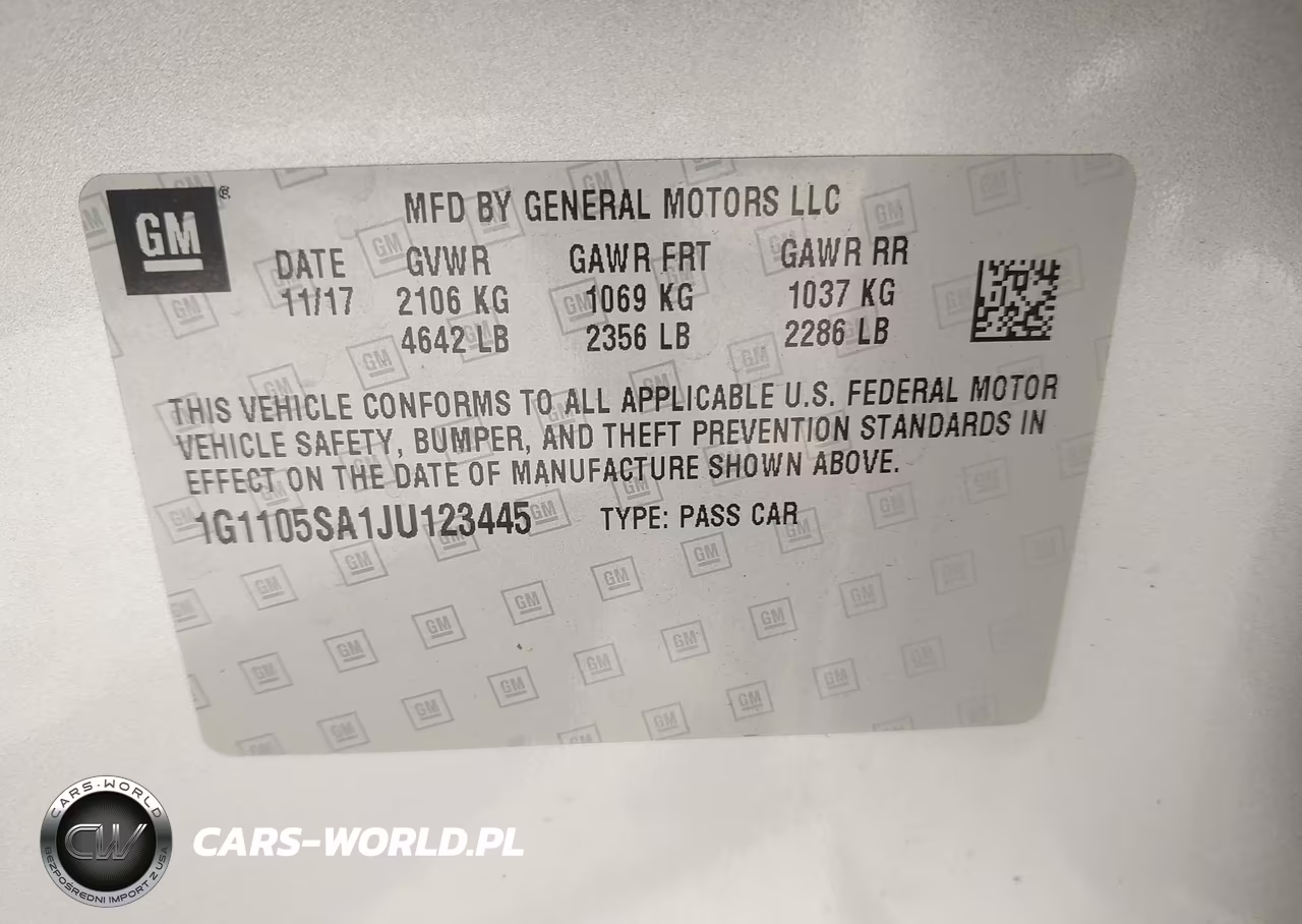 2018 Chevrolet Impala 1Lt VIN:1G1105SA1JU123445 - 9