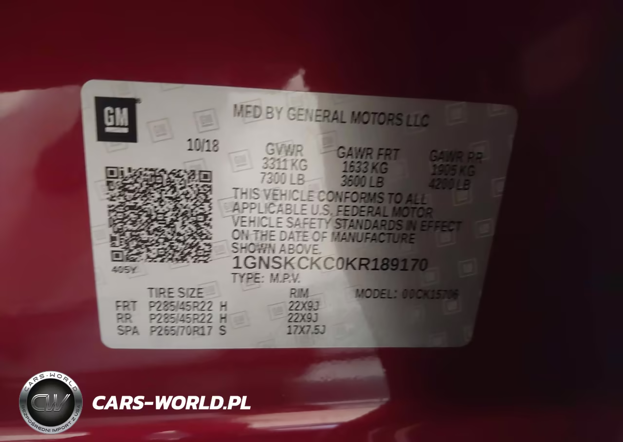 2019 Chevrolet Tahoe Premier VIN:1GNSKCKC0KR189170 - 9