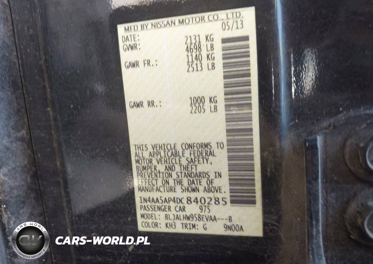 2013 Nissan Maxima 3.5 Sv VIN:1N4AA5AP4DC840285 - 9