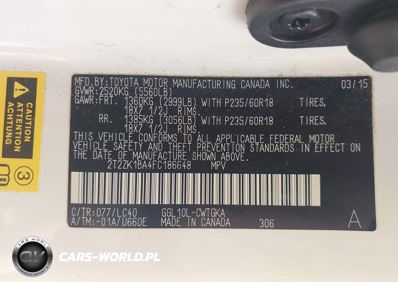2015 Lexus Rx 350 VIN:2T2ZK1BA4FC186648 - 9