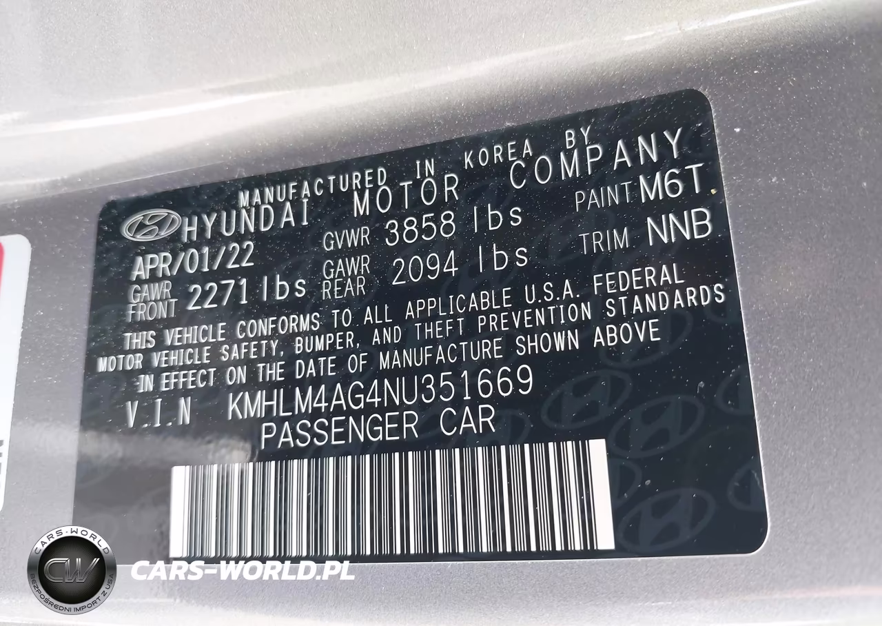 2022 Hyundai Elantra Sel VIN:KMHLM4AG4NU351669 - 9