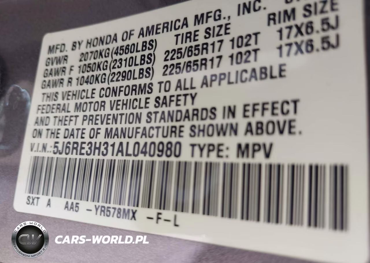 2010 Honda Cr-V Lx VIN:5J6RE3H31AL040980 - 9