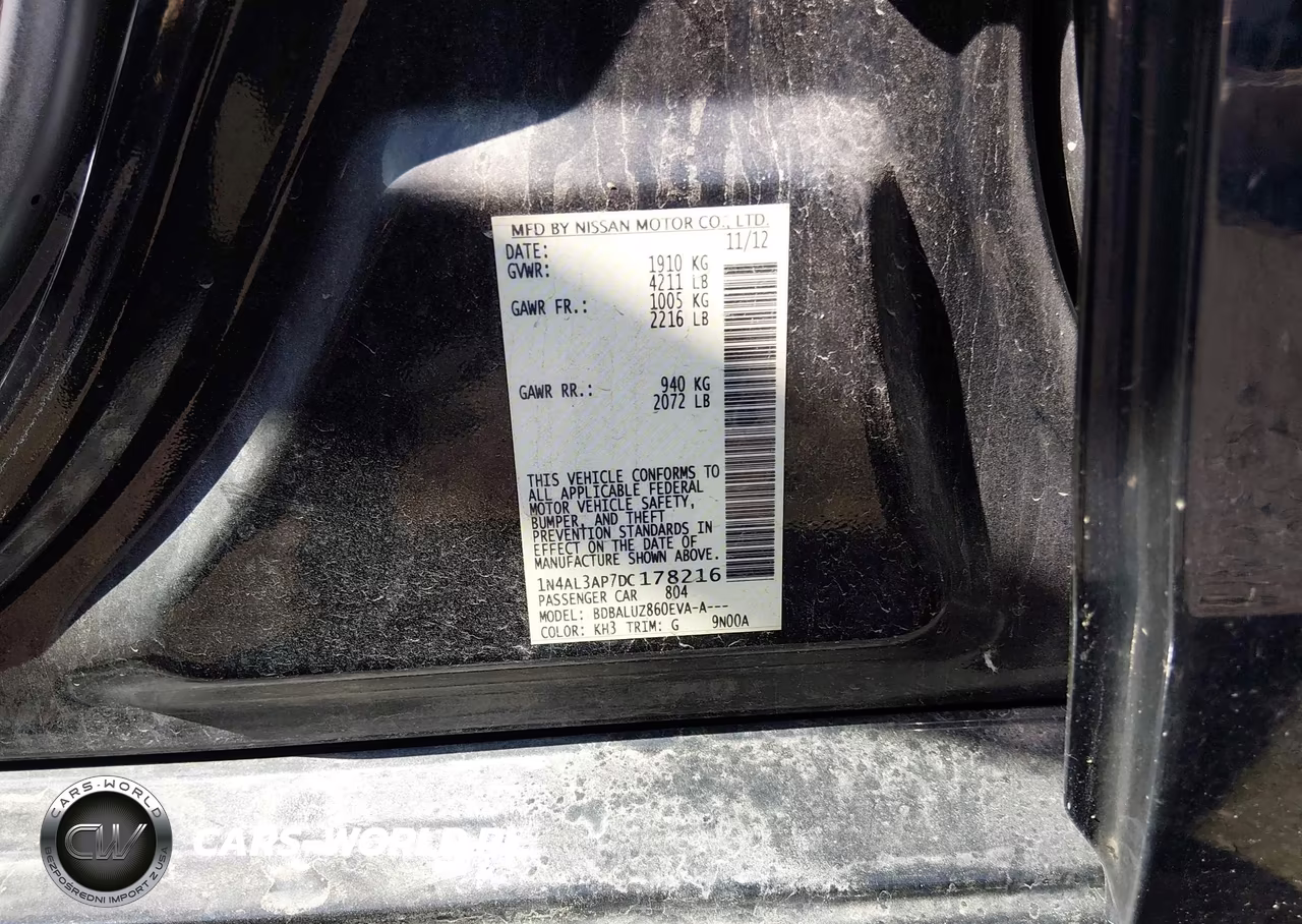 2013 Nissan Altima 2.5 Sv VIN:1N4AL3AP7DC178216 - 9