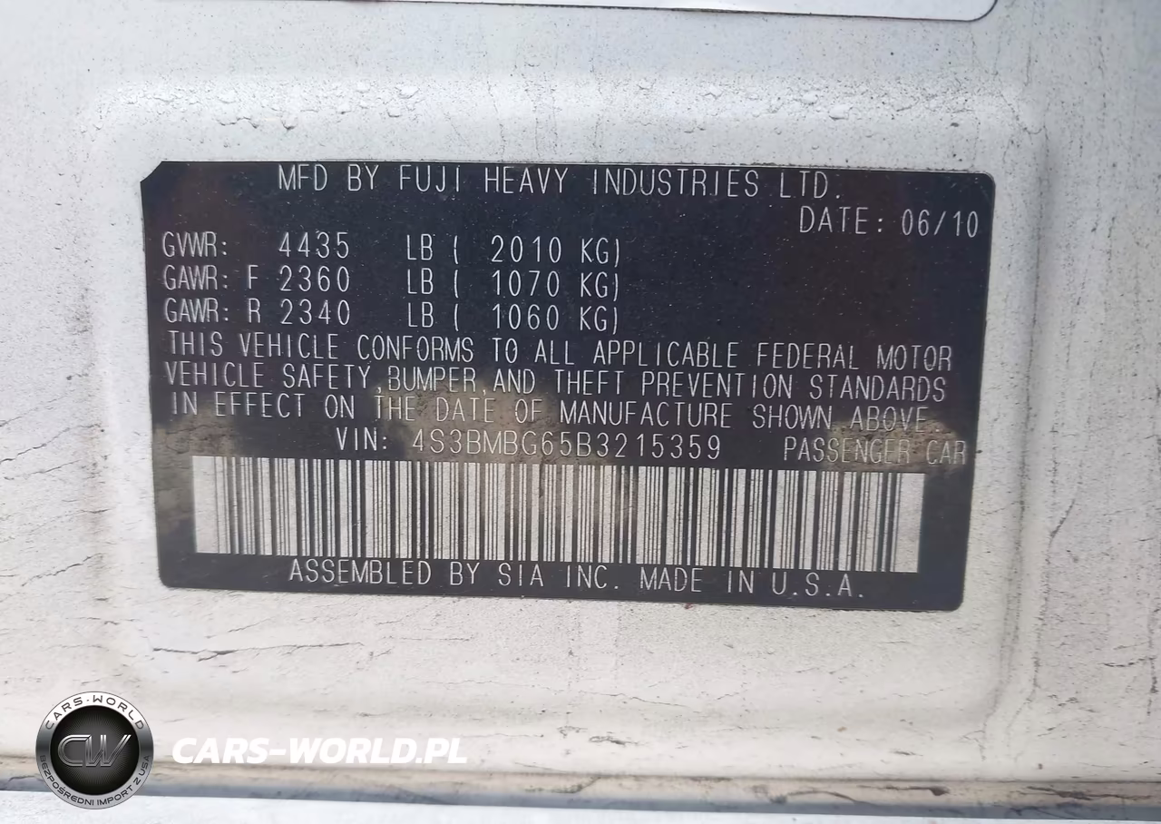 2011 Subaru Legacy 2.5I Premium VIN:4S3BMBG65B3215359 - 9