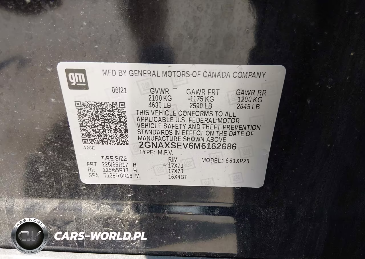 2021 Chevrolet Equinox Awd Ls VIN:2GNAXSEV6M6162686 - 9
