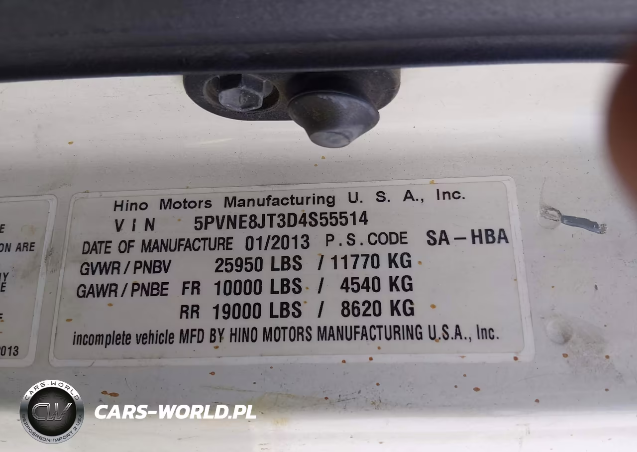 2013 Hino 258-268 VIN:5PVNE8JT3D4S55514 - 8