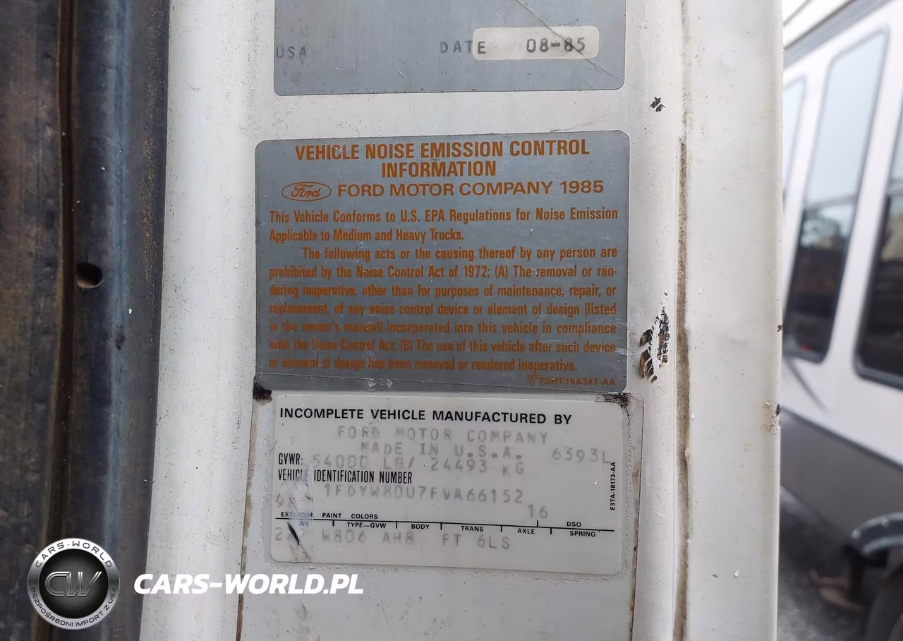 1985 Ford N-Series Lnt8000 VIN:1FDYW80U7FVA66152 - 14
