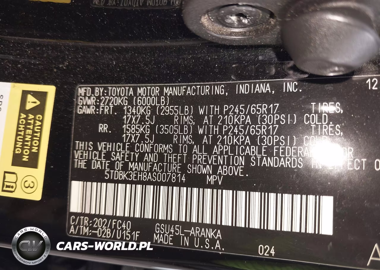 2010 Toyota Highlander Base V6 VIN:5TDBK3EH8AS007814 - 9