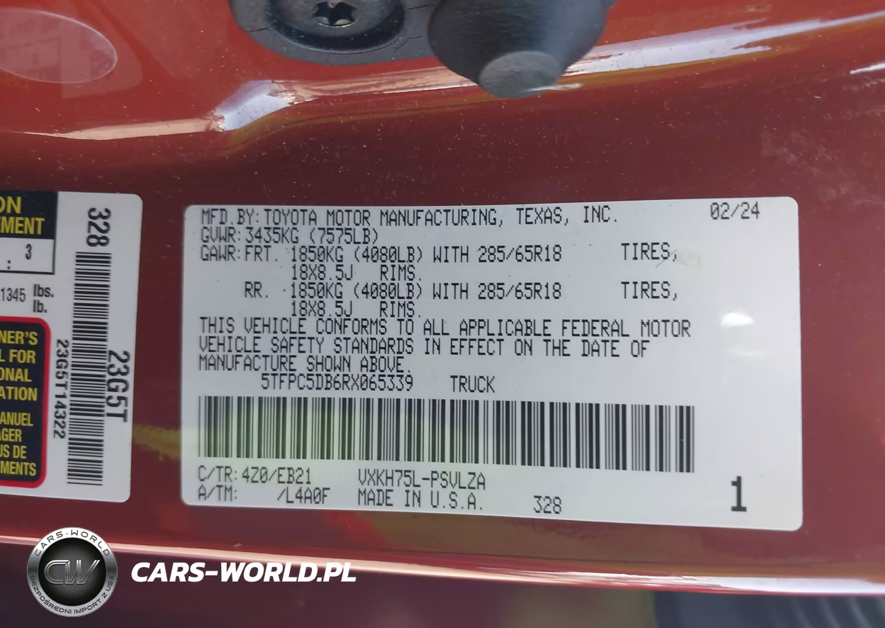 2024 Toyota Tundra Hybrid Trd Pro 4Wd VIN:5TFPC5DB6RX065339 - 9
