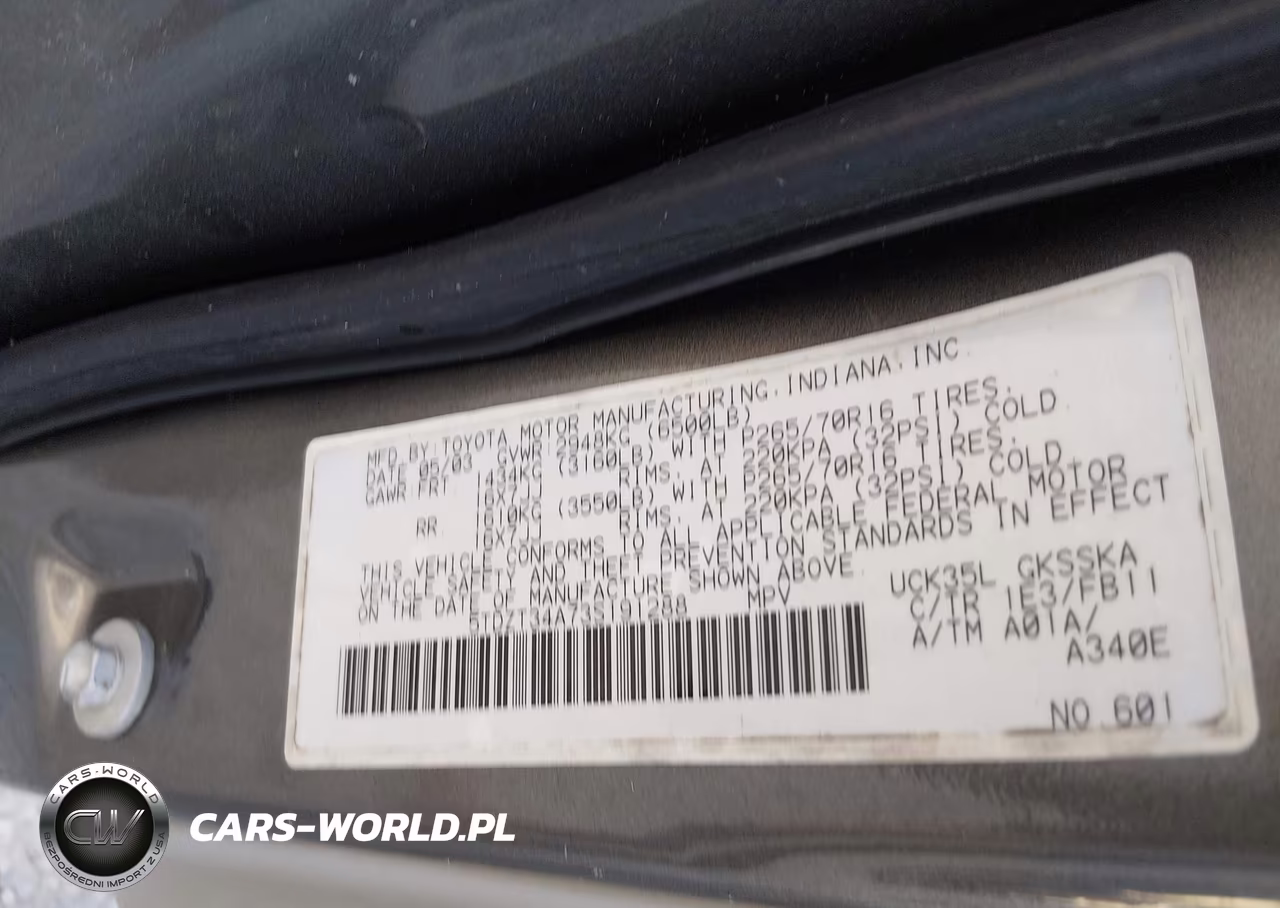 2003 Toyota Sequoia Sr5 V8 VIN:5TDZT34A73S191288 - 9