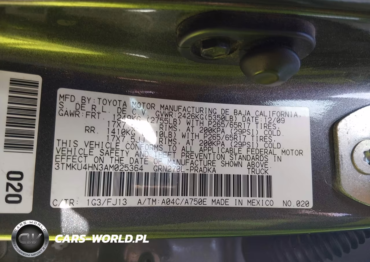 2010 Toyota Tacoma Prerunner V6 VIN:3TMKU4HN3AM025364 - 9