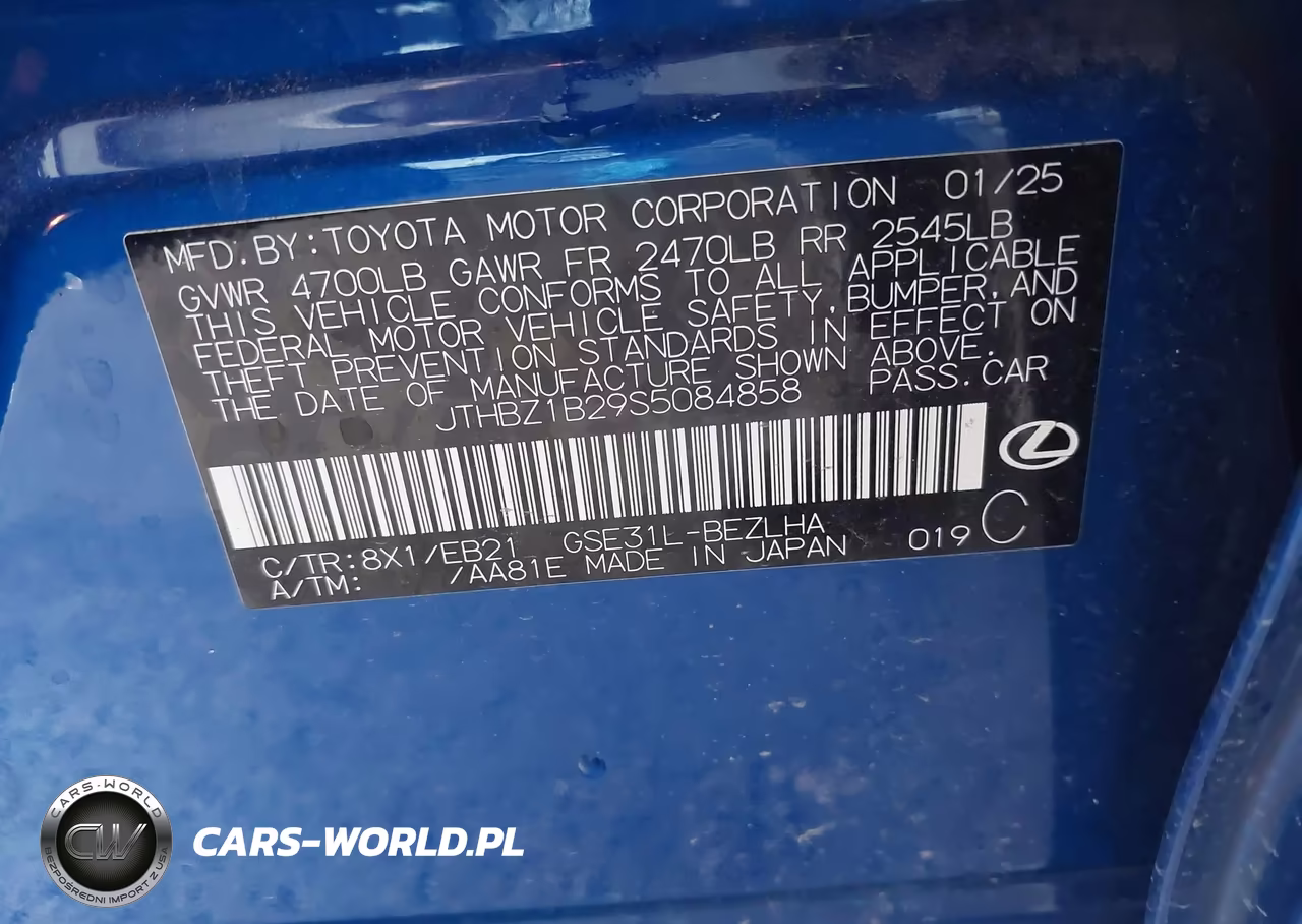 2025 Lexus Is 350 F Sport Design VIN:JTHBZ1B29S5084858 - 9