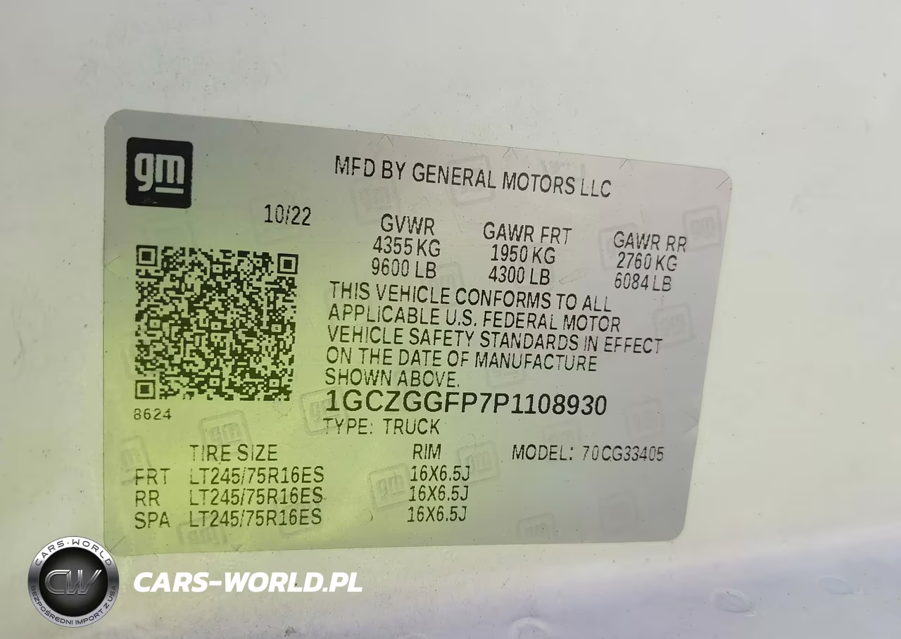 2023 Chevrolet Express Cargo Rwd 3500 Regular Wheelbase Wt VIN:1GCZGGFP7P1108930 - 9