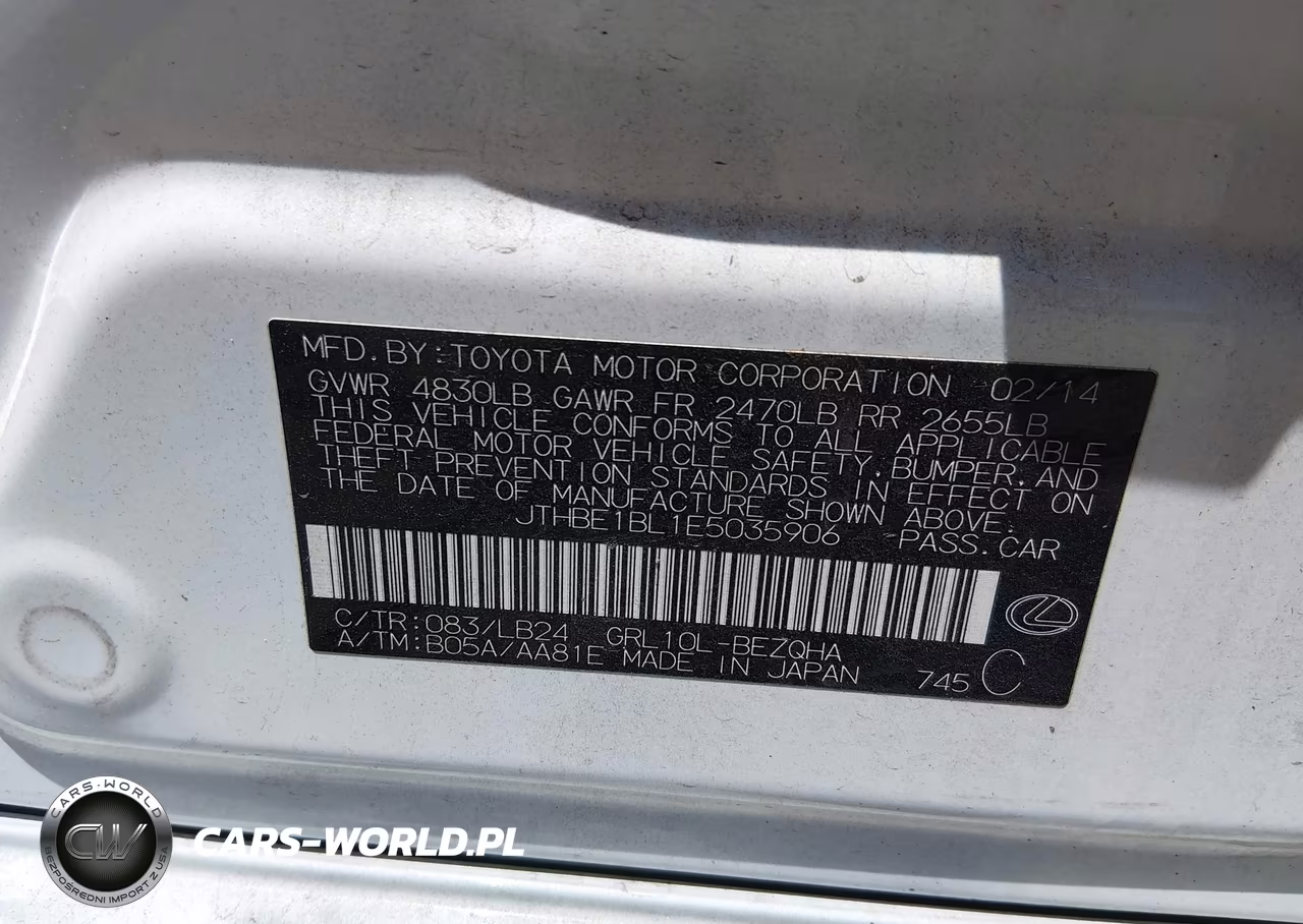 2014 Lexus Gs 350 VIN:JTHBE1BL1E5035906 - 9