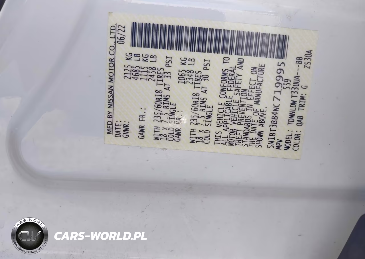 2022 Nissan Rogue Sv Intelligent Awd VIN:5N1BT3BB4NC719995 - 9