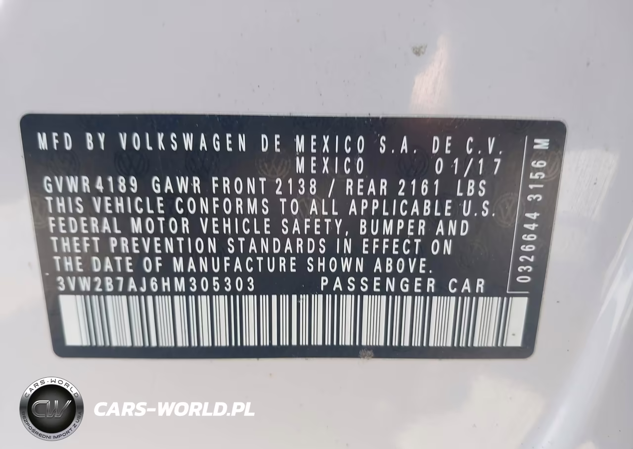 2017 Volkswagen Jetta 1.4T S VIN:3VW2B7AJ6HM305303 - 9