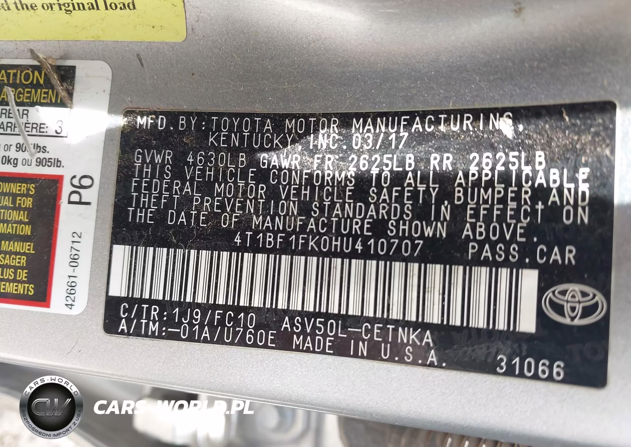 2017 Toyota Camry Le VIN:4T1BF1FK0HU410707 - 9