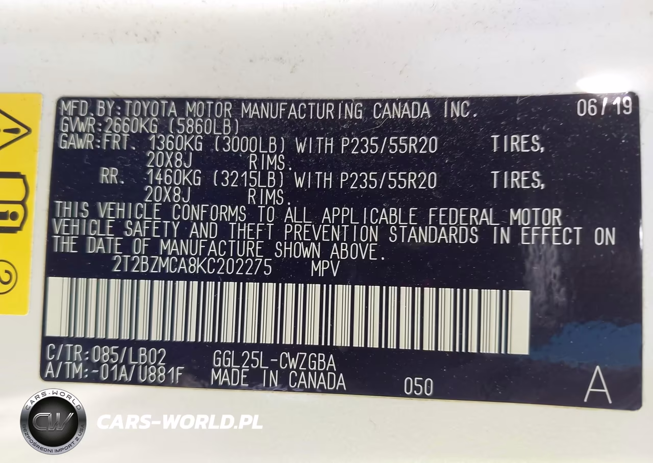 2019 Lexus Rx 350 VIN:2T2BZMCA8KC202275 - 9