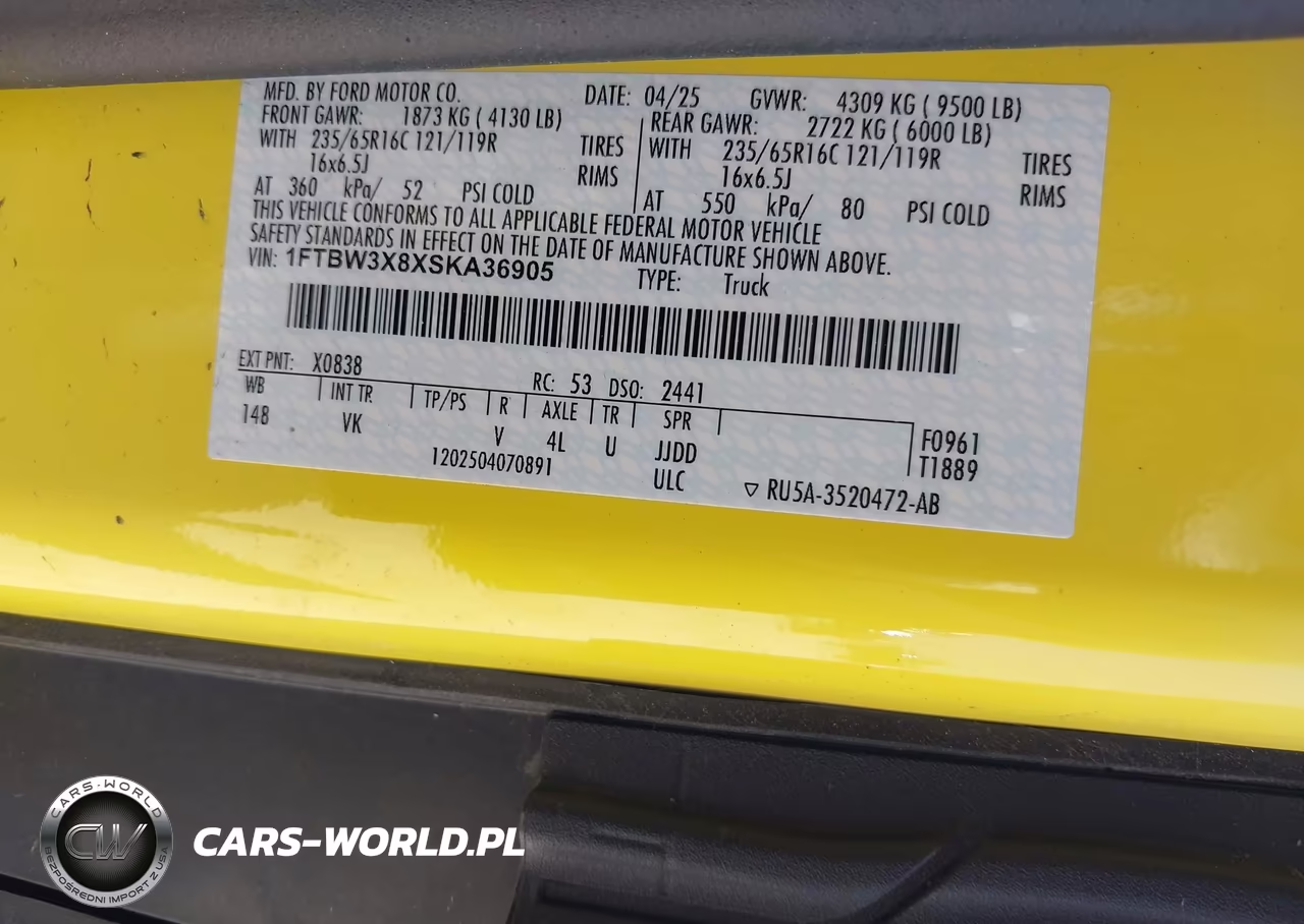 2025 Ford Transit-350 Cargo Van VIN:1FTBW3X8XSKA36905 - 9