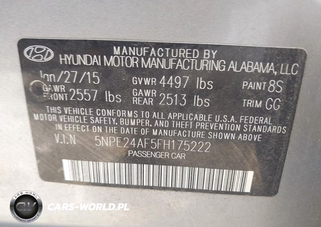 2015 Hyundai Sonata Se VIN:5NPE24AF5FH175222 - 9